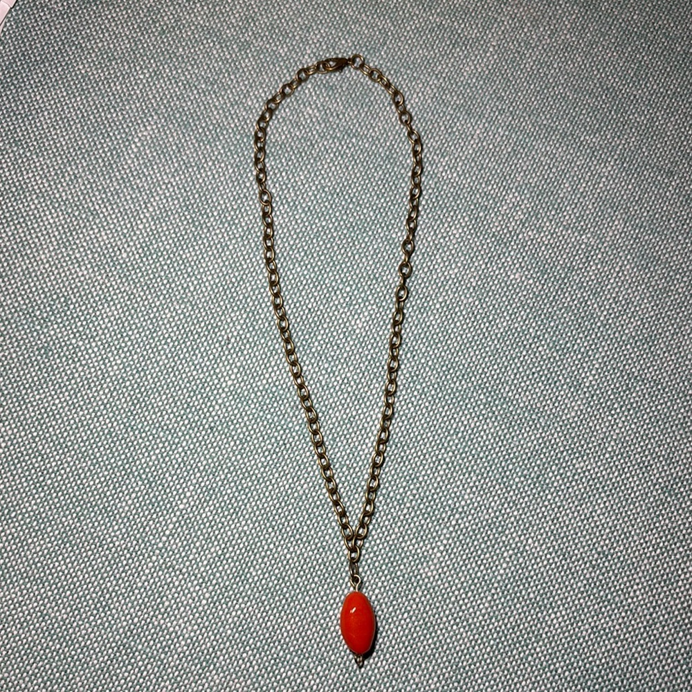 Elegant Orange Pendant Necklace
